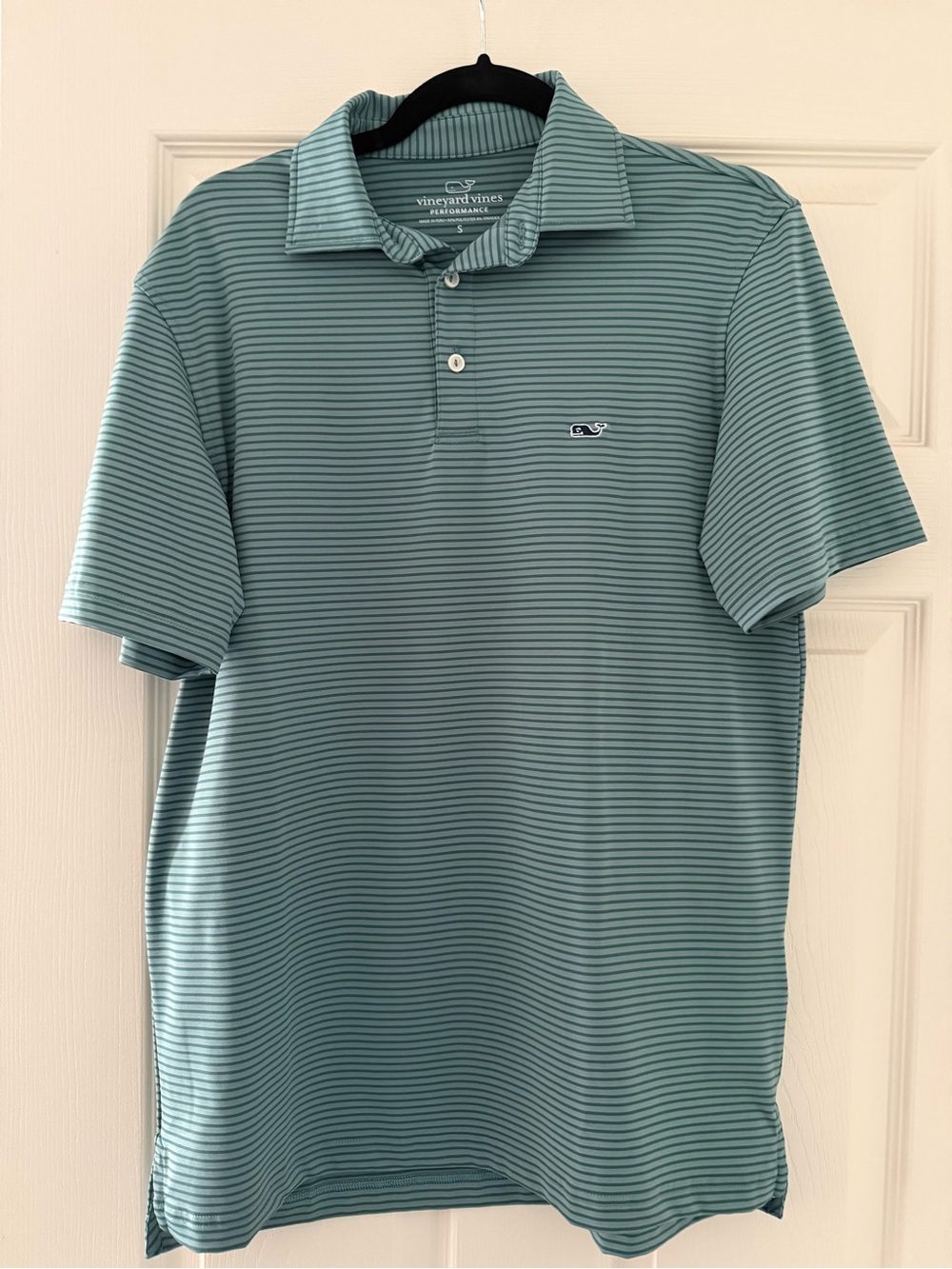 Vineyard Vines Men's Teal Striped Performance Polo Size Small NWT